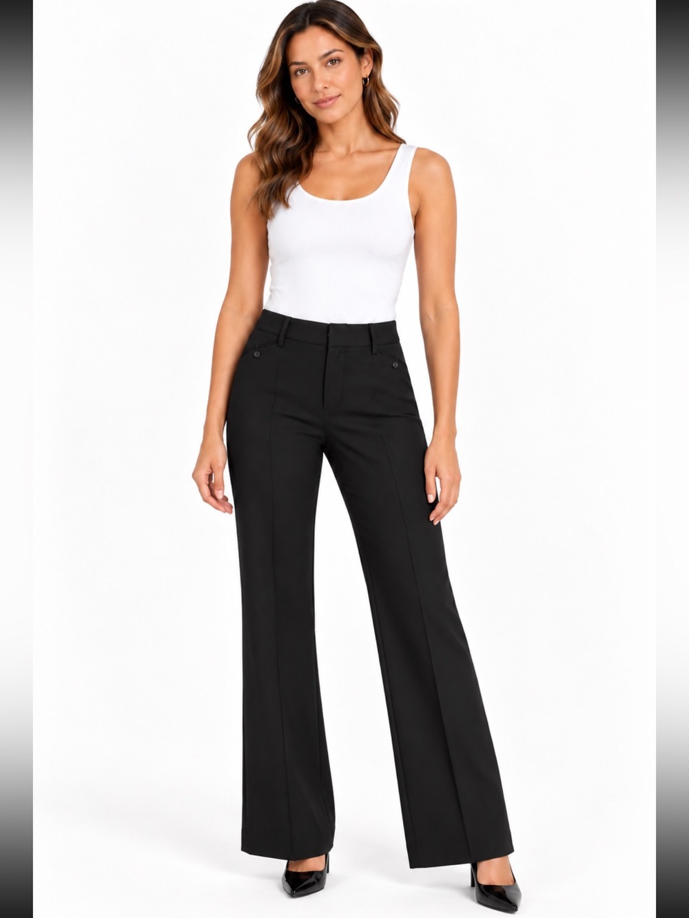 IZ Byer California Women’s Size 9 Black Bootcut Flare Dress Pants